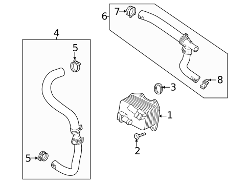 Engine Oil Cooler for 2025 Cadillac CT4 #1