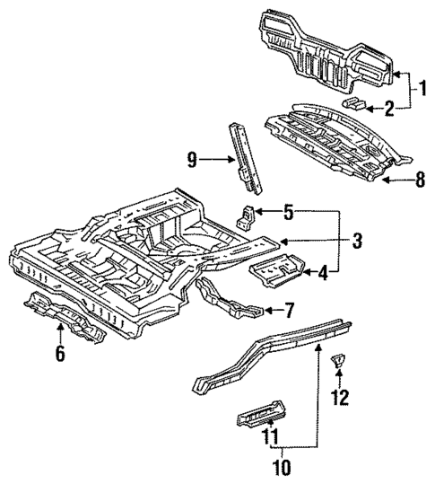 Rear Body for 1992 Acura Legend #1