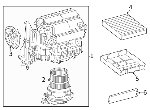 HVAC Case for 2022 Toyota Sienna #2