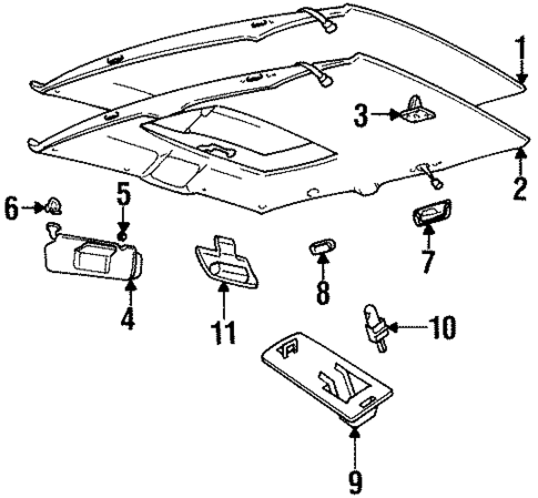 Interior Trim - Roof for 1994 Cadillac Seville #0