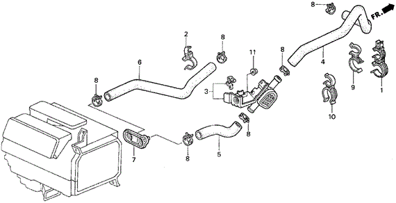 Water Valve for 1995 Honda Civic del Sol #0