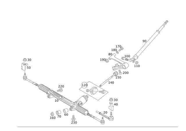 1994600009 - : Steering Shaft for Mercedes-Benz Image