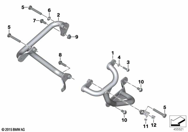 77148548831 - : Left Engine Protection Bar for BMW-Motorrad Image