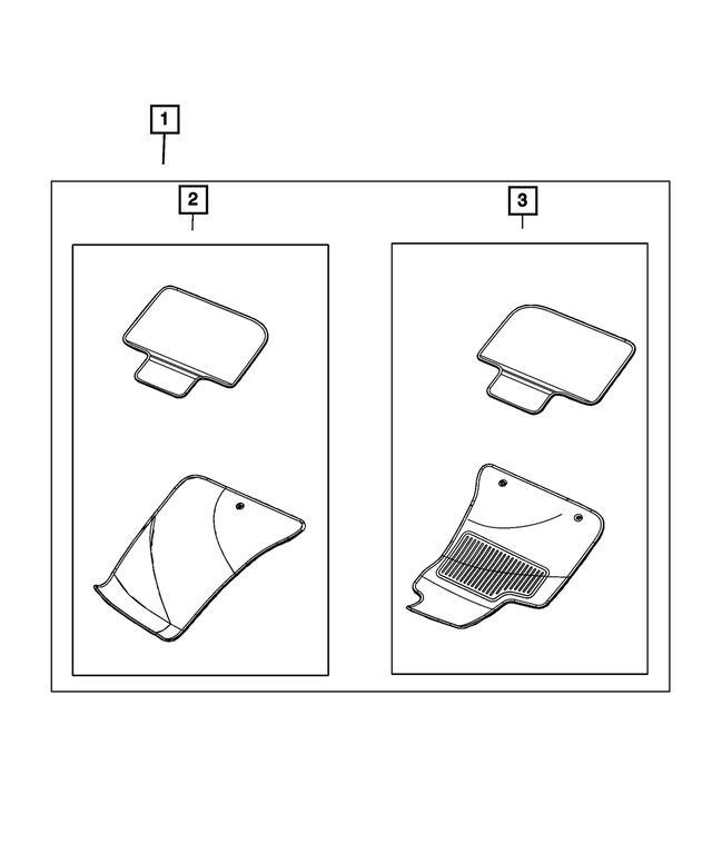 7BX08DX9AA - Interior Trim: Front &amp; Rear Mat Kit for Mopar Image