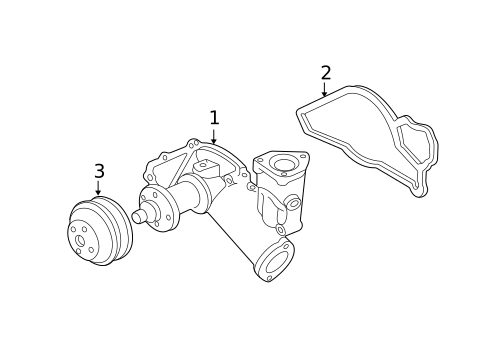 Water Pump & Related Components for 1999 Ford F-250 Super Duty #0