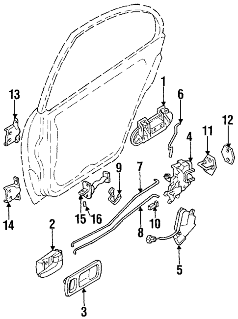 Lock & Hardware for 1995 Nissan Altima #1