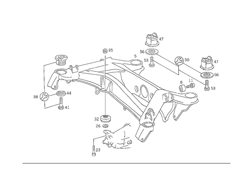 Rear Axle Support for 1993 Mercedes-Benz 300CE #0