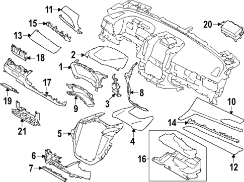 Instrument Panel Components for 2024 Subaru Crosstrek #0