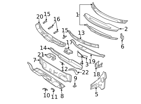 Cowl for 2002 Dodge Caravan #0
