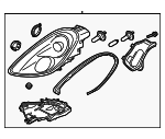 98163111609 - Electrical: Headlamp Assembly for Porsche: Boxster, Cayman Image