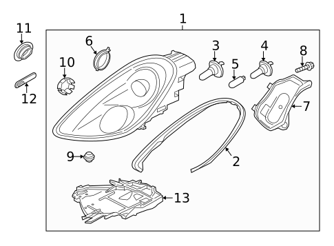 Bulbs - Chassis for 2014 Porsche Cayman #5