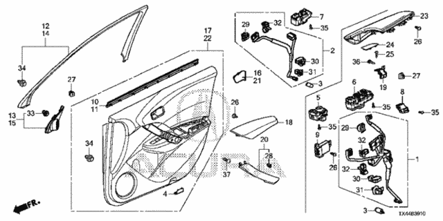 Front Door Lining for 2013 Acura RDX #0