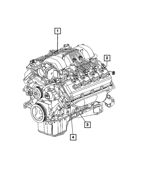 5139102AC - Engine 5.7L Eight Cylinder [EZB]: Short Block for Mopar Image