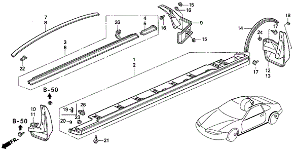 Molding - Protector for 1995 Honda Prelude #0
