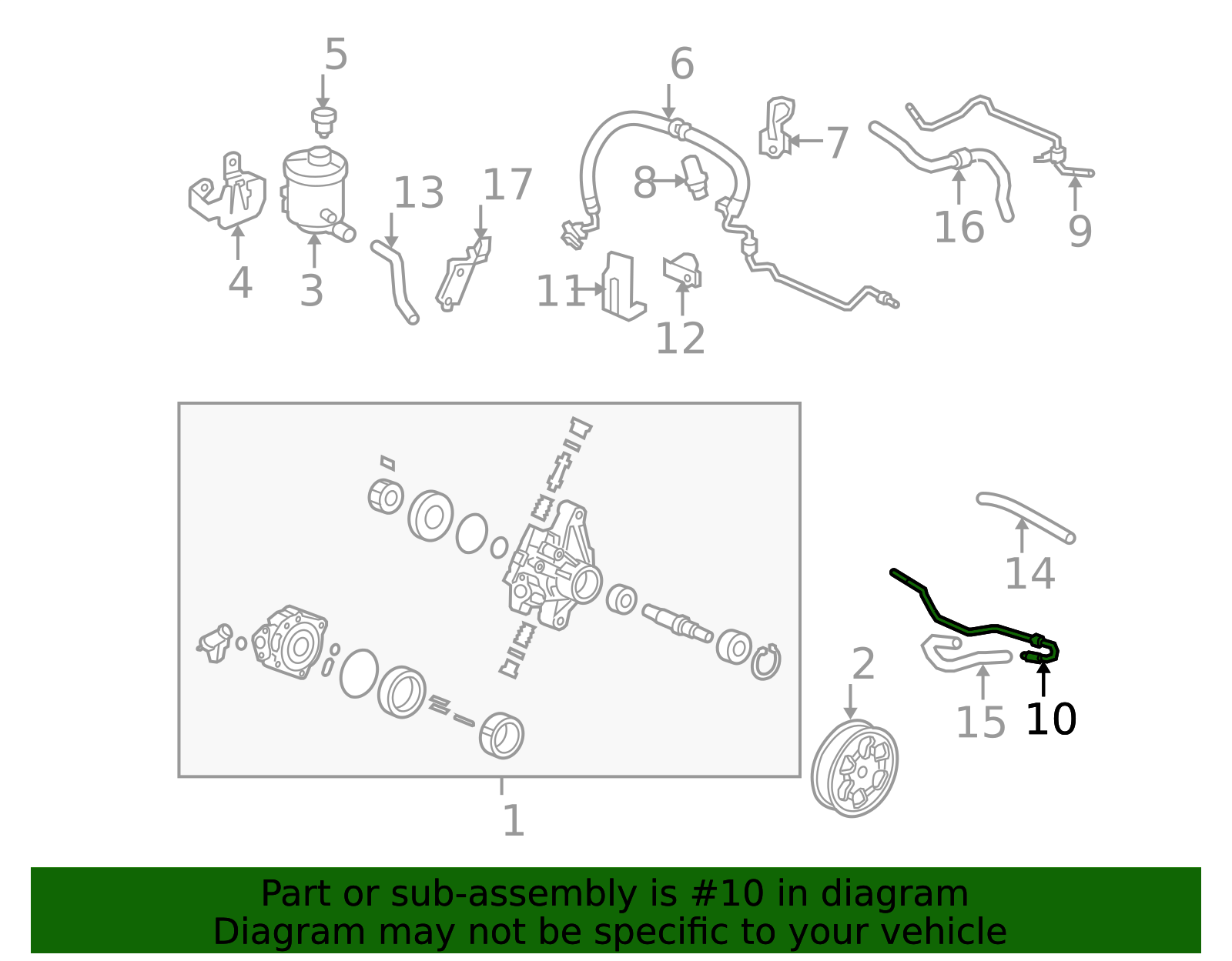 53721-SNA-A00 - Power Steering Line 2006-2011 Honda Civic | Honda Parts ...