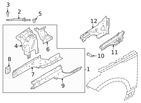 Structural Components & Rails for 2019 Land Rover Range Rover Velar #0