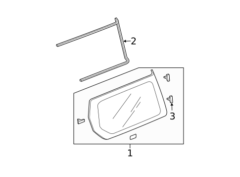 Glass & Hardware for 2010 Honda Element #0