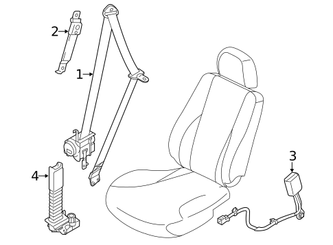 Seat Belt for 2020 Hyundai Ioniq #0