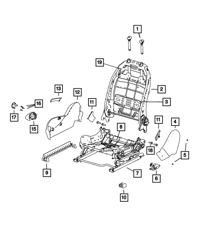 5LG56DX9AB - Interior Trim: Headrest Sleeve, Locking for Mopar Image image