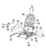 5LG56DX9AB - Interior Trim: Headrest Sleeve, Locking for Dodge: Dart Image
