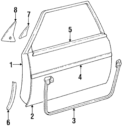 Door & Components for 1991 Toyota Supra #0