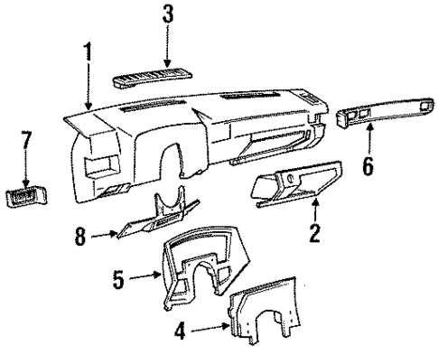 Instrument Panel for 1988 Oldsmobile Cutlass Calais #0
