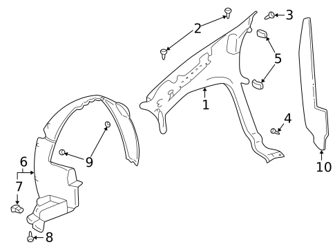 Fender & Components for 2002 Buick Rendezvous #0