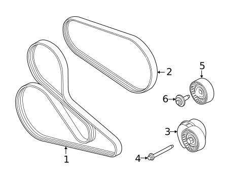 Belts & Pulleys for 2014 Ford Mustang #0