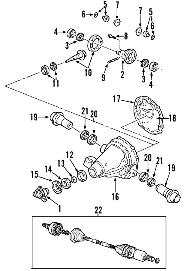 3W4Z4205AA - Universals &amp; Rear Axle: Differential Case for Ford: Thunderbird | Lincoln: LS Image
