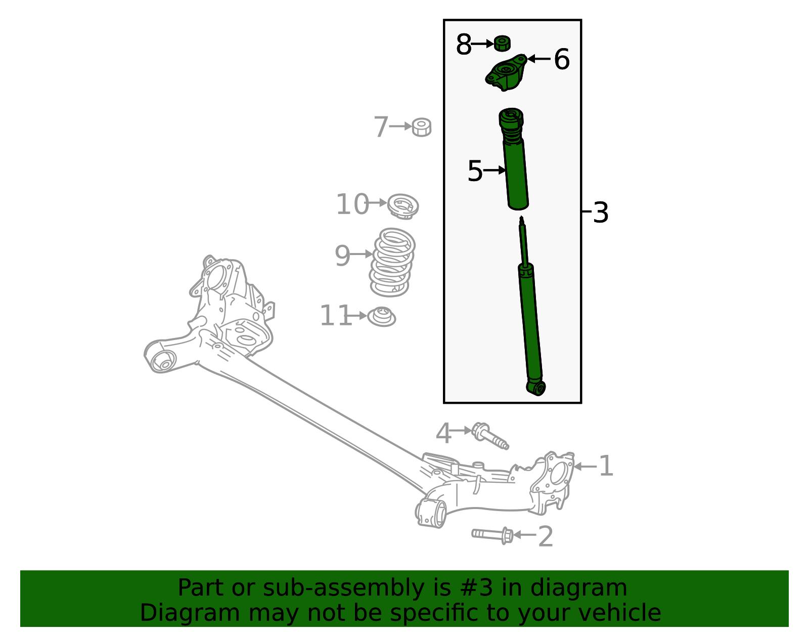 DH1G-28-910C - 2016-2021 Mazda CX-3 Shock Assembly - 2016-2021