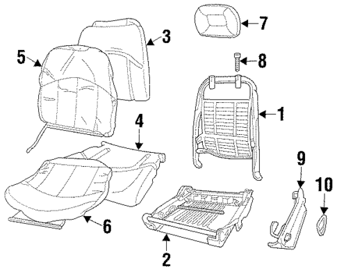 Front Seat Components for 1999 Oldsmobile Intrigue #0