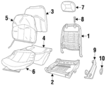 16811366 - Body: Seat Back Pad for Oldsmobile: Intrigue Image