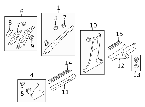 Interior Trim - Pillars for 2014 Hyundai Elantra GT #0