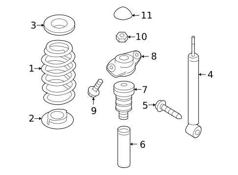 Shocks & Components for 2014 Volkswagen Golf #0