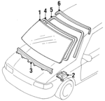 GT8T50894 - : Glass Weather-Strip for Mazda Image