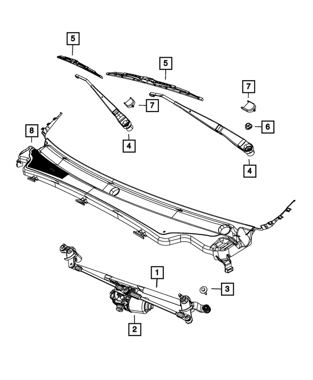 68190045AC - Electrical: Windshield Wiper Motor for Mopar Image image