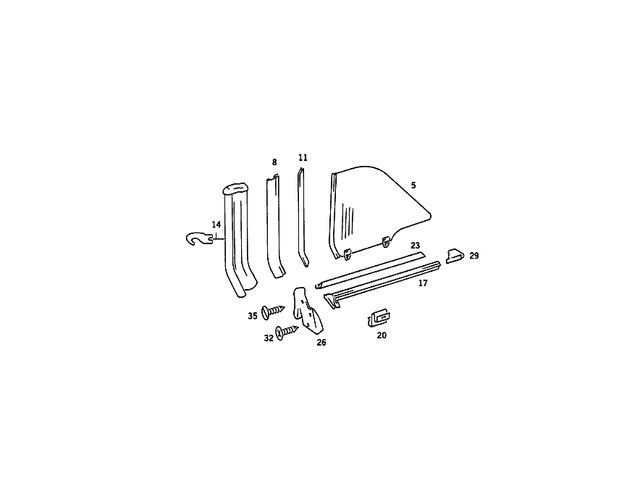 1266700210 - Windows: Crank Window for Mercedes-Benz Image image