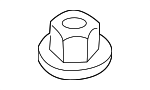7147336362 - Body: Splash Shield Nut for BMW: 228 xDrive Gran Coupe, 228i Gran Coupe, 228i xDrive Gran Coupe, 325i, 325xi, 328i, 328xi, 330i, 330xi, 335i, 335xi, 430i Gran Coupe, 430i xDrive Gran Coupe, 525i, 525xi, 528i, 528i xDrive, 528xi, 530i, 530xi, 535d, 535d xDrive, 535i, 535i GT, 535i GT xDrive, 535i xDrive, 535xi, 545i, 550i, 550i GT, 550i GT xDrive, 550i xDrive, 640i, 640i Gran Coupe, 640i xDrive, 640i xDrive Gran Coupe, 640i xDrive Gran Turismo, 645Ci, 650i, 650i Gran Coupe, 650i xDrive, 650i xDrive Gran Coupe, 740i, 740i xDrive, 740Li, 745e xDrive, 750i, 750i xDrive, 750Li, 840i Gran Coupe, 840i xDrive Gran Coupe, ActiveHybrid 5, ActiveHybrid 7, i3, i3s, M235i xDrive Gran Coupe, M440i Gran Coupe, M440i xDrive Gran Coupe, M5, M6, M6 Gran Coupe, M760i xDrive, M8 Gran Coupe, M850i xDrive Gran Coupe, X3, X4, X5, X6, Z4 Image