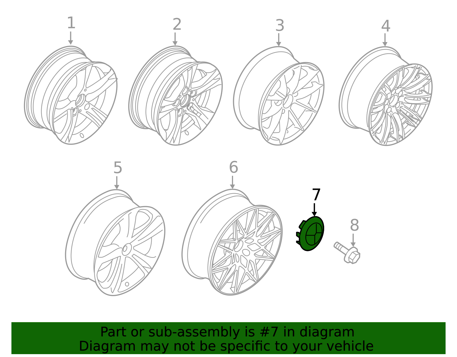36136783536 - 1992-2021 BMW Wheel Center Cap (36-13-6-783-536