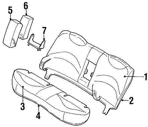 Rear Seat for 1995 Ford Crown Victoria #1