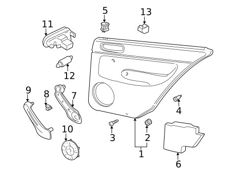 Interior Trim - Rear Door for 2005 Volkswagen Golf #0
