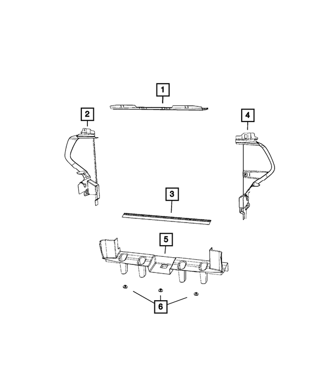 52014537AA - : Radiator Upper Seal for Mopar Image