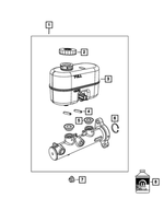 68144665AB - Brakes: Brake Master Cylinder Reservoir for Mopar Image
