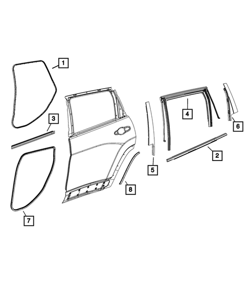 Weatherstrips and Seals for 2020 Jeep Cherokee #0