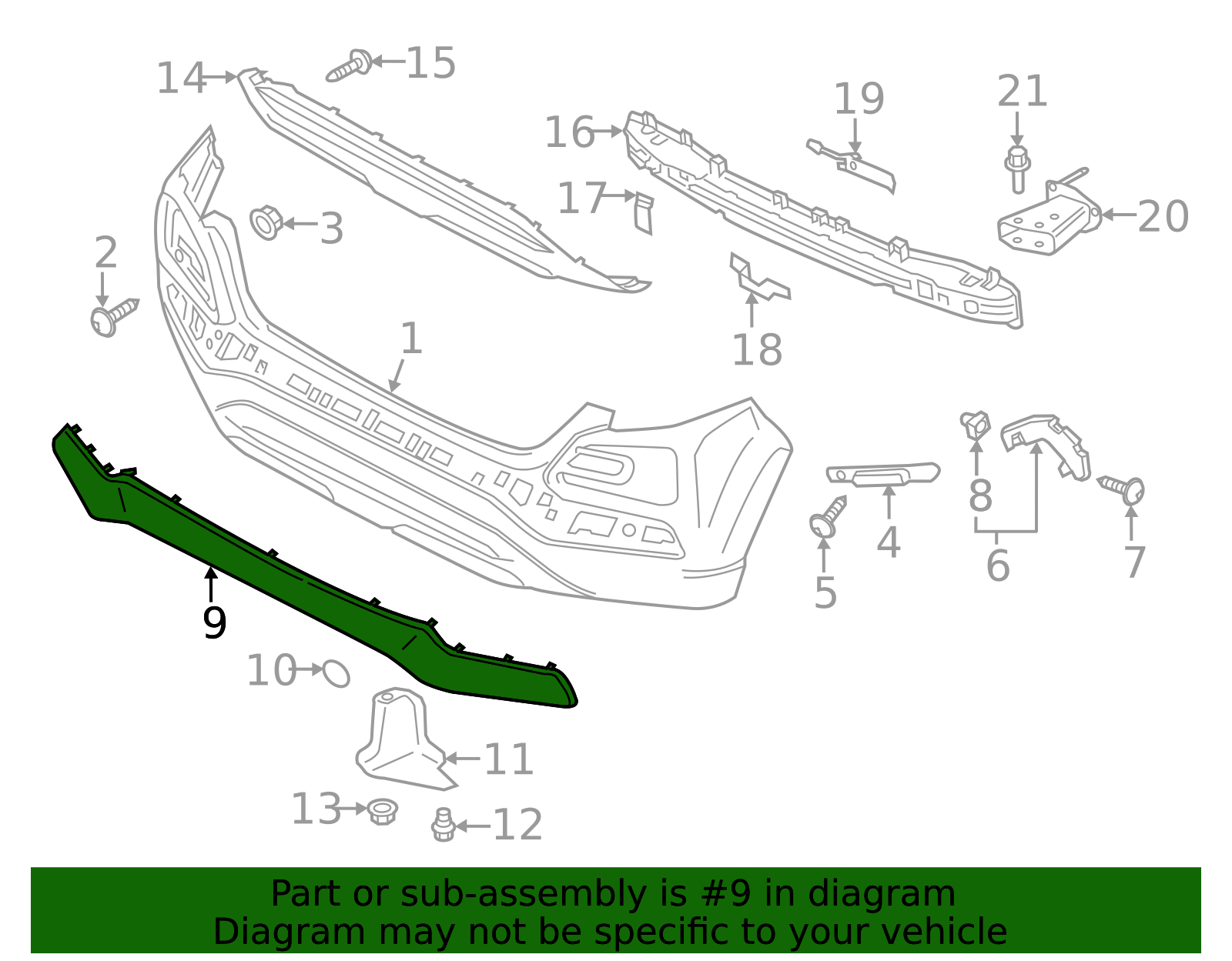 2018-2021 Hyundai Kona Center Molding 86696-J9000 | OEM