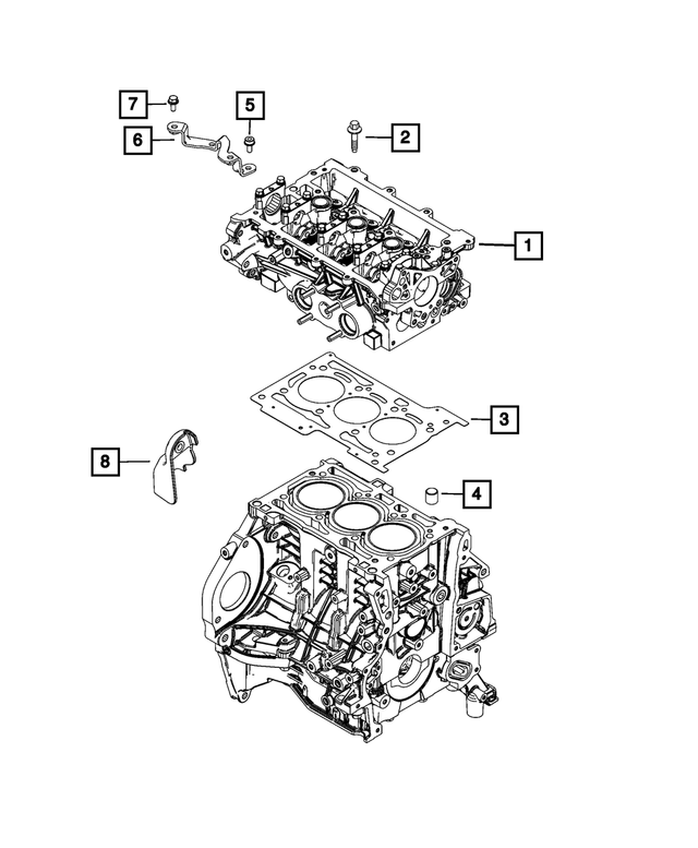 « 68440264AA – 1.0L Turbo; Engine : Culasse Boulon pour Mopar Image »