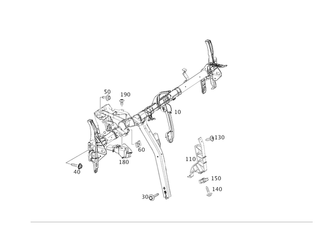 199903001 - Cowl, Front Panel: Hex. Head Screw W Flange for Mercedes-Benz Image image