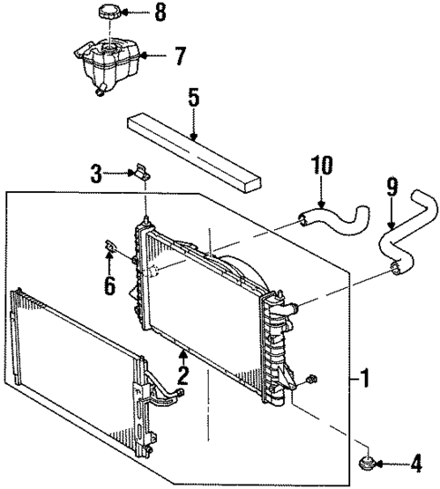 Radiator & Components for 1996 Saturn SW1 #0