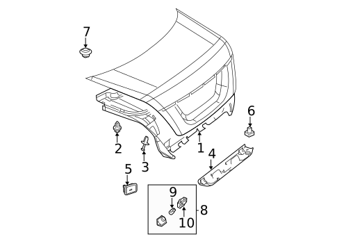 Interior Trim - Trunk for 2013 Mercedes-Benz CL600 #0