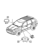 1HT41BD1AC - : Air Bag Module Cover for Jeep: Commander, Grand Cherokee Image